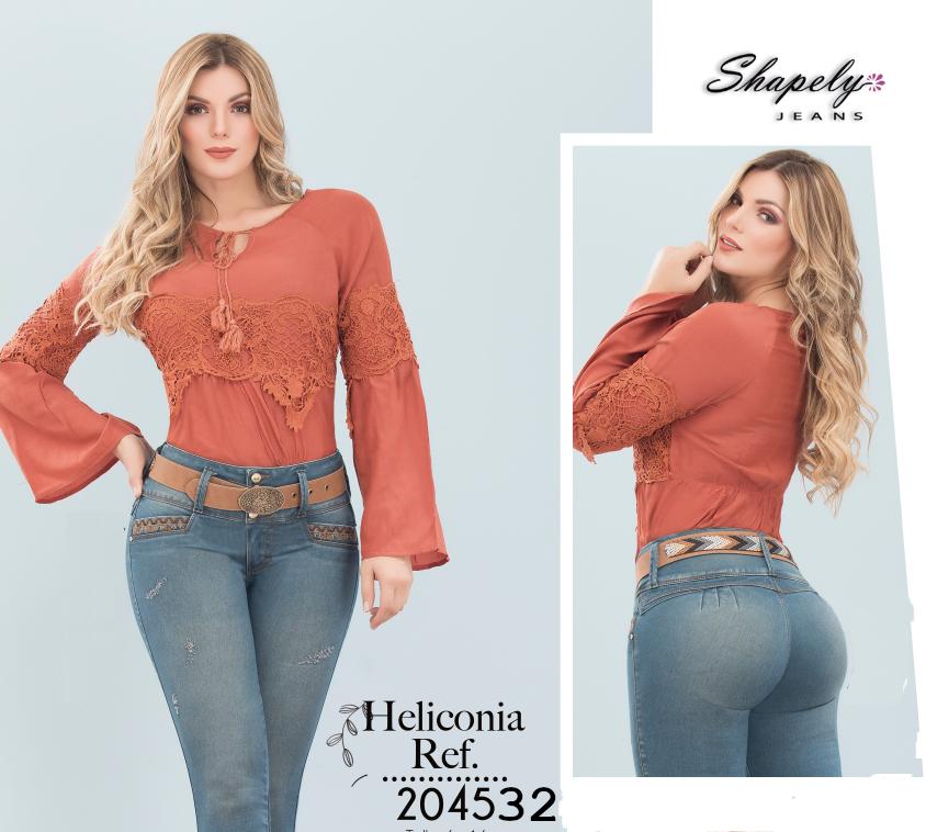 Fantastica Blusa Colombiana de moda con mangas a la mitad del brazo